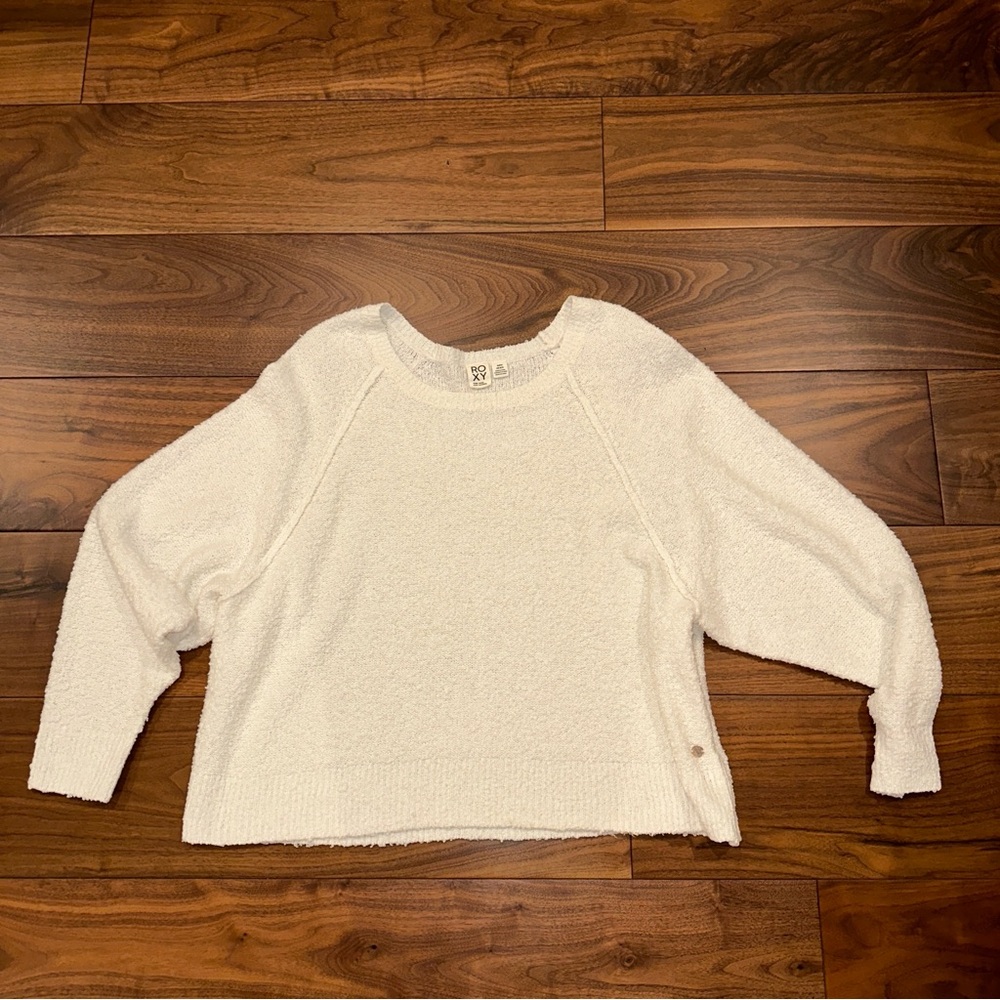 Roxy Early Morning Crew Neck Sweater - Snow White - Size M
